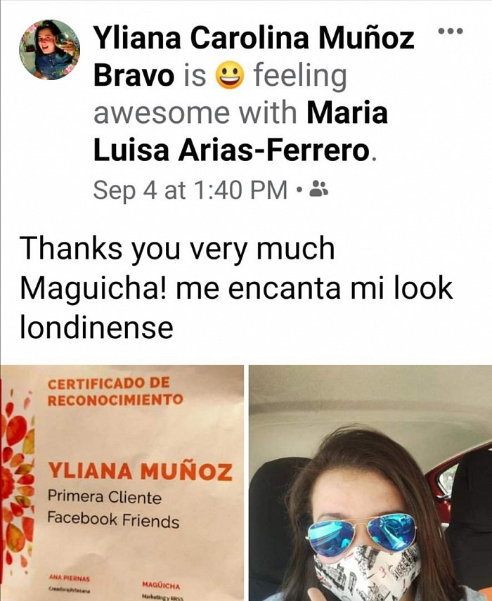 Yliana, nuestra primera cliente Virtual FaceFriend